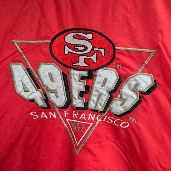 VINTAGE San Francisco 49ers Men Jacket Large Red Competitor Logo READ - Picture 15 of 16